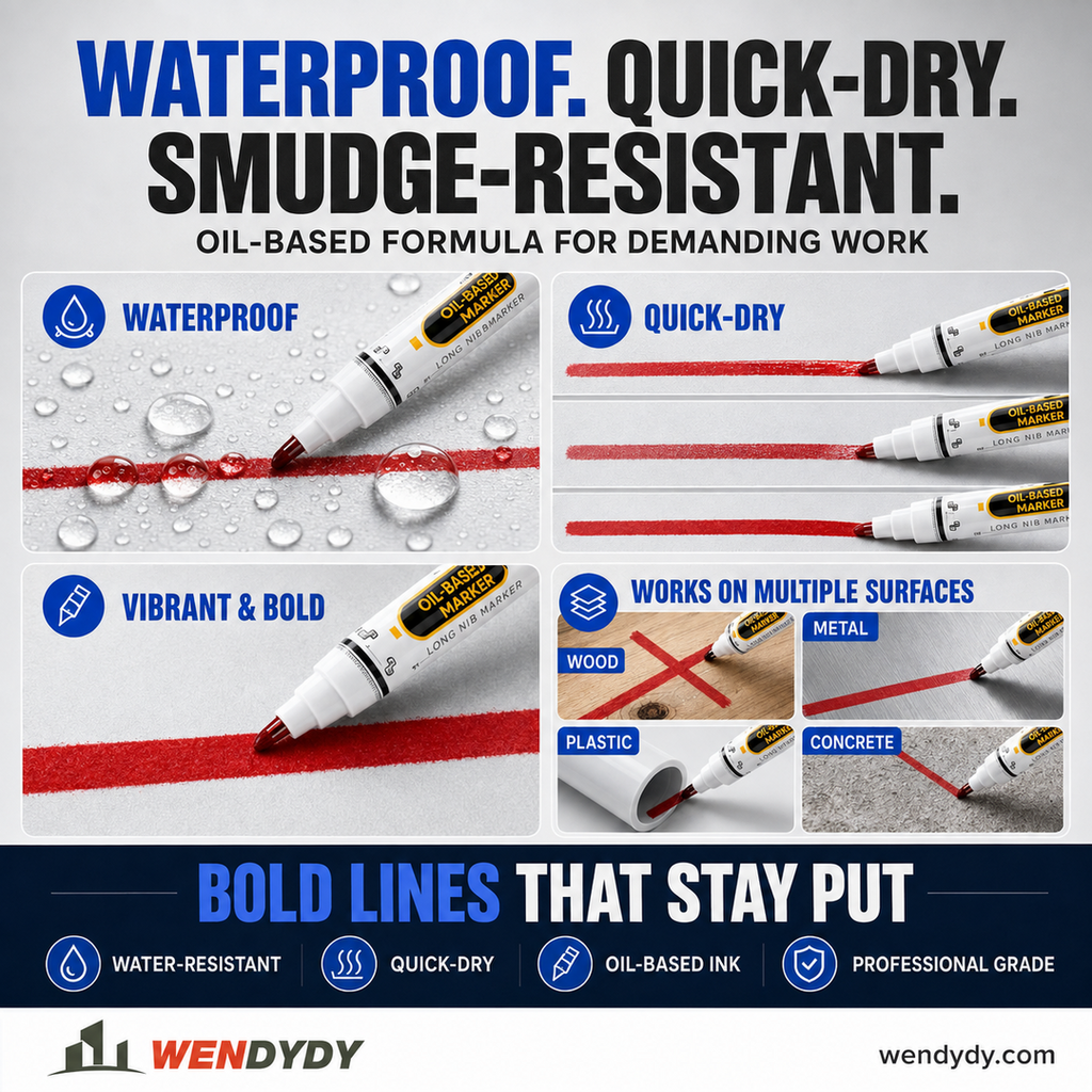 🛠️🖊️Precision Tip Quick-Dry Oil-Based Marker Pen