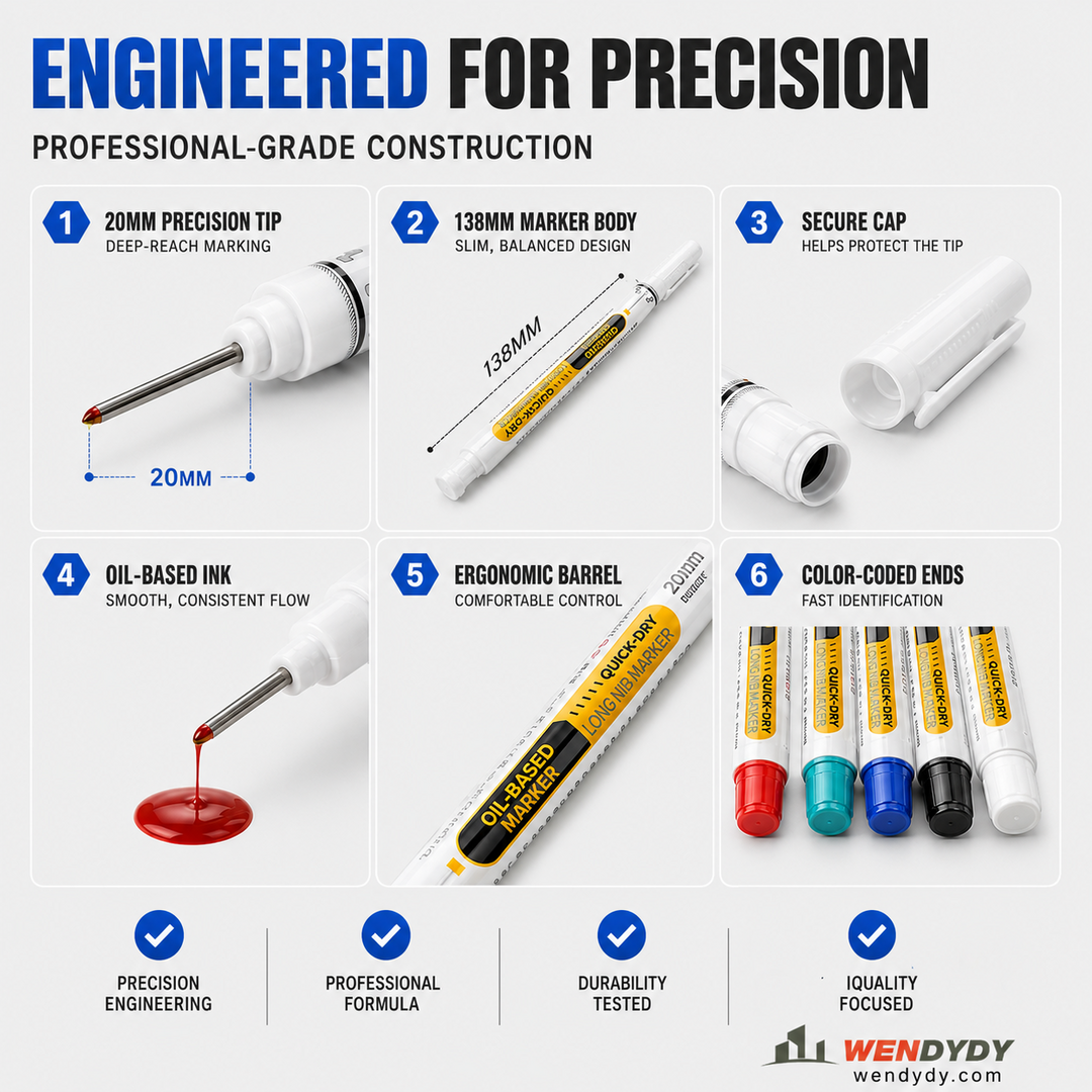 🛠️🖊️Precision Tip Quick-Dry Oil-Based Marker Pen