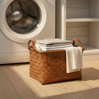 Premium Hand-Woven Rattan-Style Storage Basket